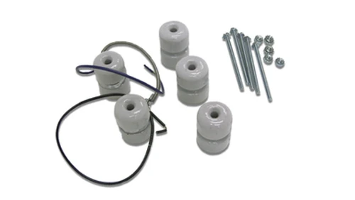 225W Heat Element with Wire Lead Attached & 5 Porcelain Insulators